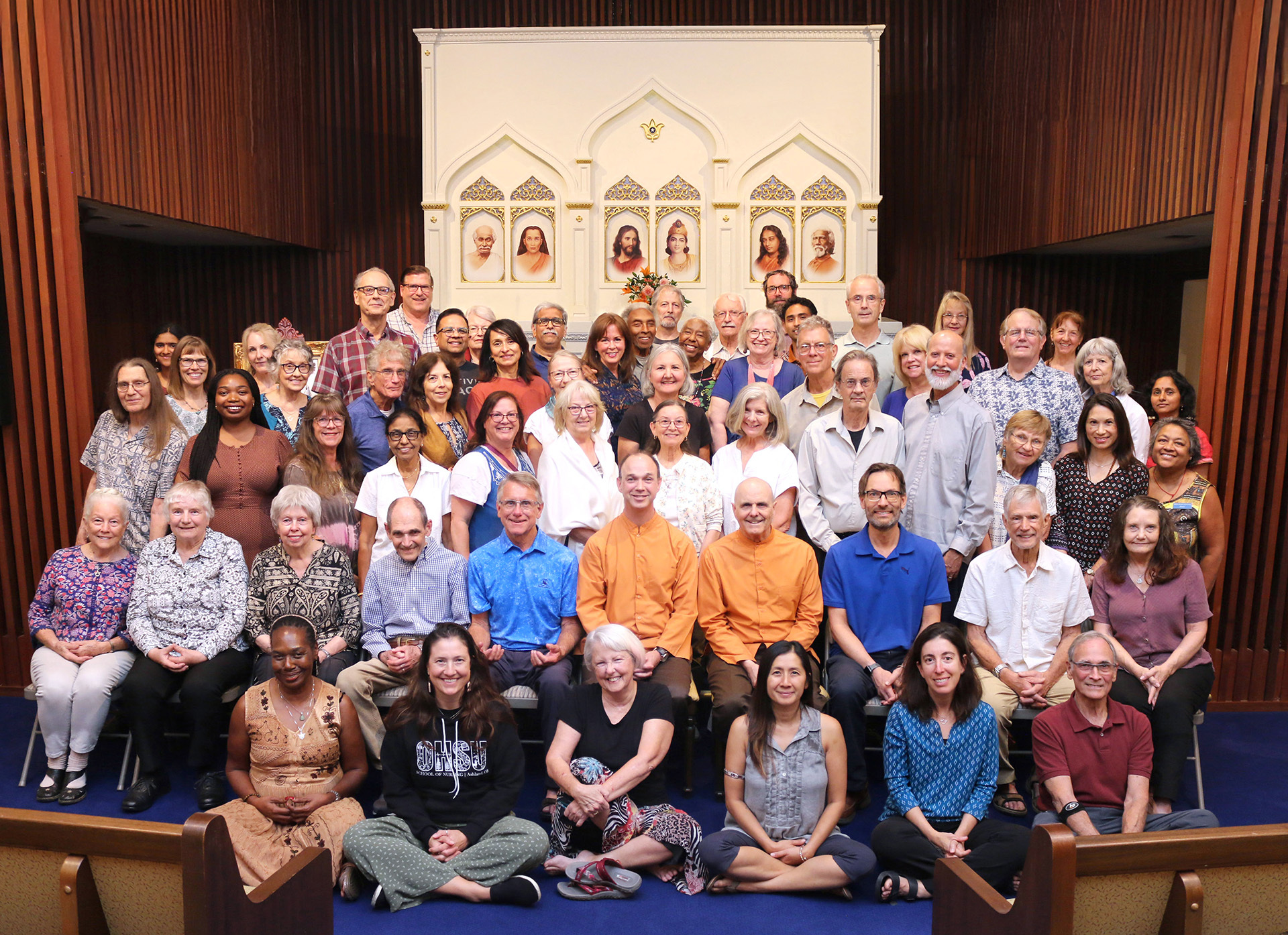 The SRF Sacramento Center was the last stop on the tour for these monks.