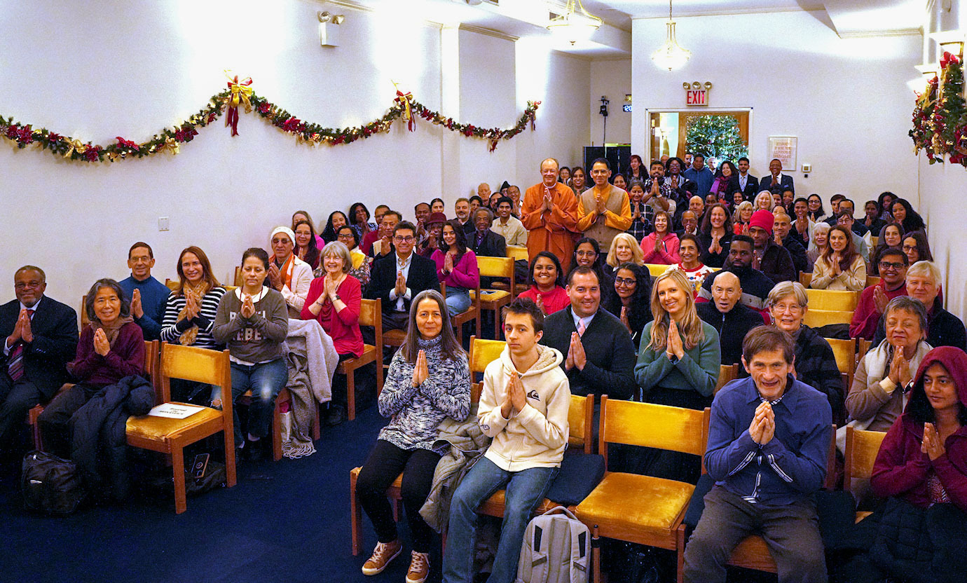 Christmas events at the New York City Center were conducted by Brother Prafullananda and Brahmachari Leonardo.