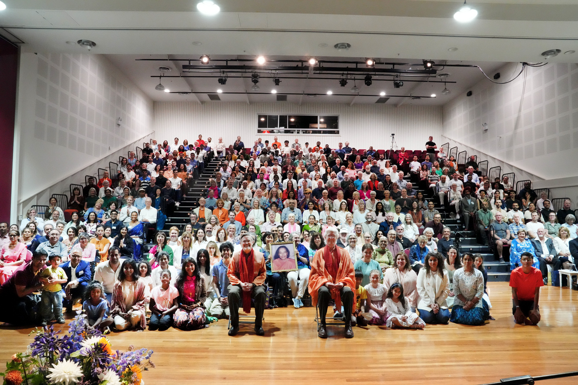On his way to India, Brother Chidananda stopped in Sydney, Australia, shown here with SRF members and friends.