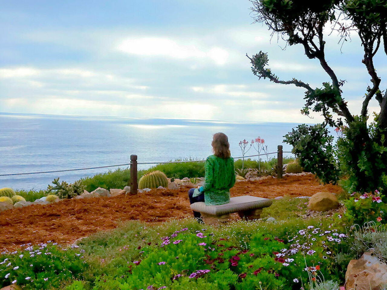 Encinitas devotee meditating