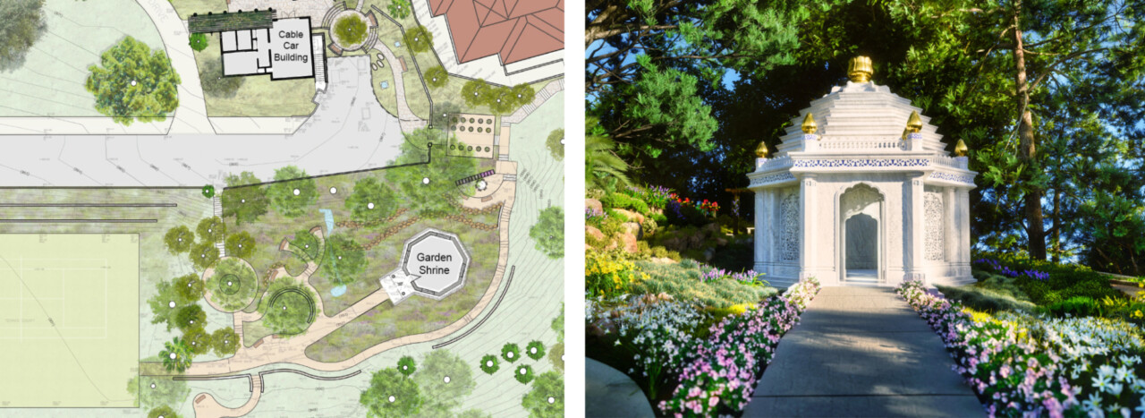 Garden Shrine floor plan and Shrine West side combined